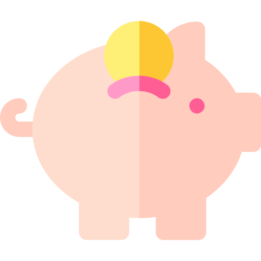 Piggy bank Basic Rounded Flat icon