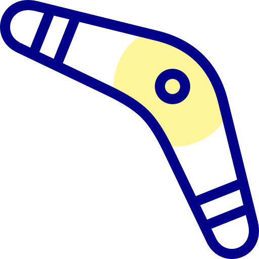 Boomerang Detailed Mixed Lineal color icon