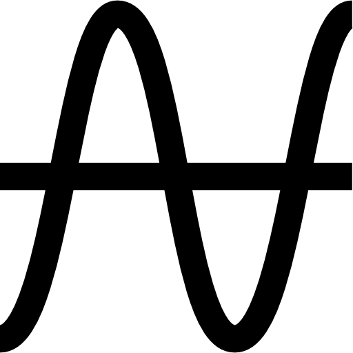 sinusoide Super Basic Straight Outline icono