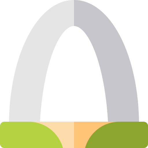 arc de la passerelle Basic Rounded Flat Icône