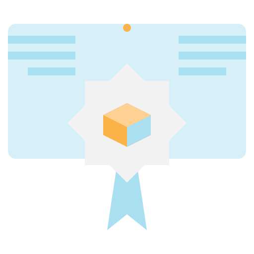 certyfikat Generic Flat ikona