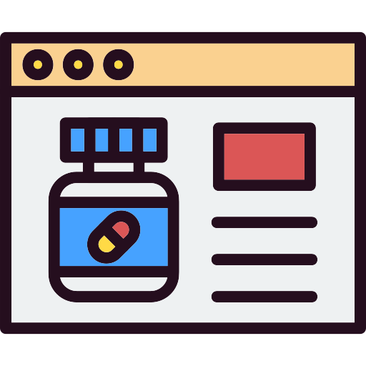 Online pharmacy Generic Outline Color icon