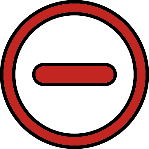 부정적인 Generic Outline Color icon