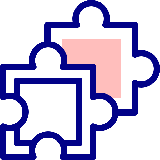 Puzzle Detailed Mixed Lineal color icon