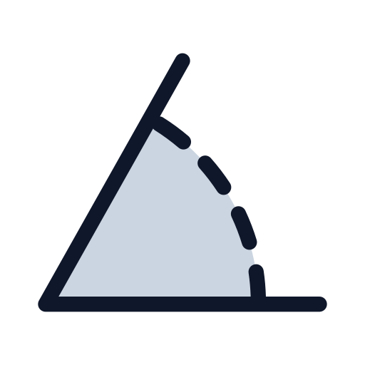 Angle Generic Outline Color icon