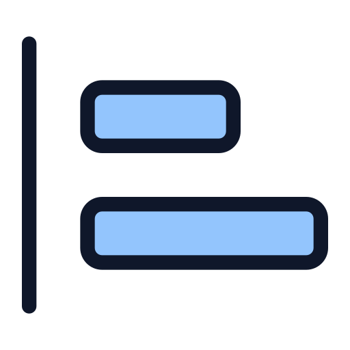 왼쪽 정렬 Generic Outline Color icon