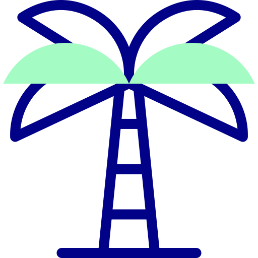 Palm tree Detailed Mixed Lineal color icon