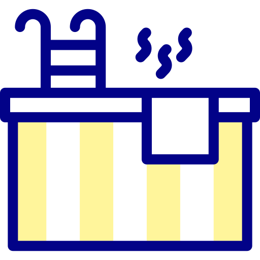 サウナ Detailed Mixed Lineal color icon