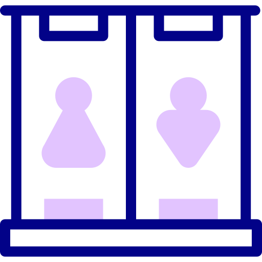 トイレ Detailed Mixed Lineal color icon