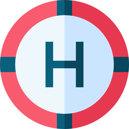hubschrauberlandeplatz Basic Straight Flat icon