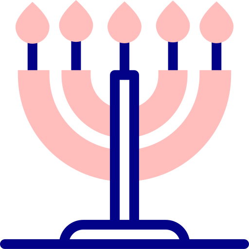 menorah Detailed Mixed Lineal color icona