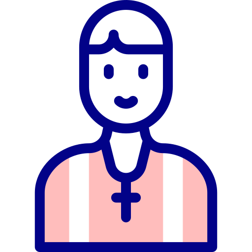 Священник Detailed Mixed Lineal color иконка