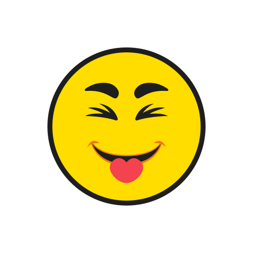 sonrisa-guiño Generic Outline Color icono