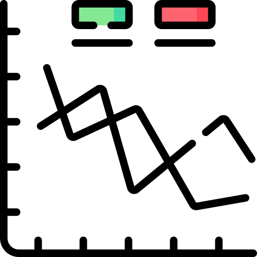 라인 차트 Special Lineal color icon