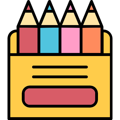 lápiz de color Generic Outline Color icono