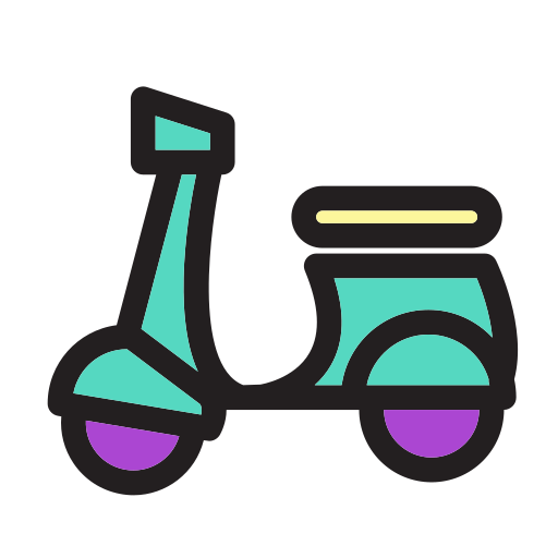 vespa scooter Generic Outline Color icono