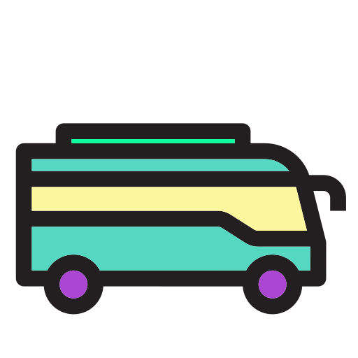 autobús Generic Outline Color icono