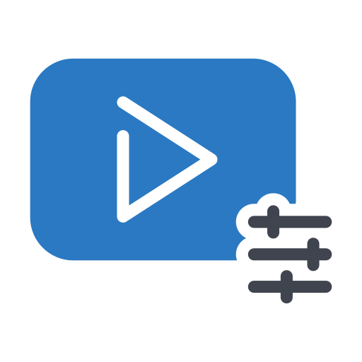 Video editing Generic Blue icon
