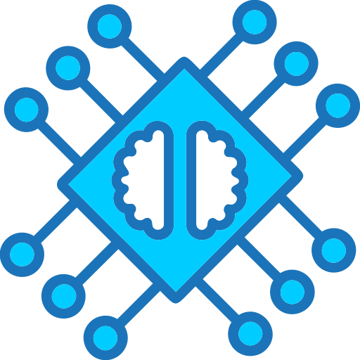 Artificial intelligence Generic Blue icon