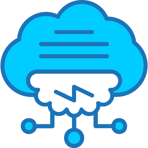 Вычислительное облако Generic Blue иконка