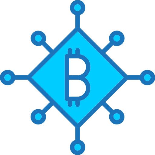 Cryptocurrency Generic Blue icon