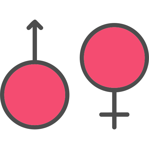 znak płci Generic Outline Color ikona