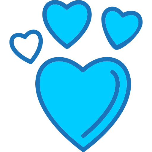 corações Generic Blue Ícone