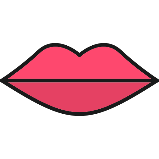 Lips Generic Outline Color icon