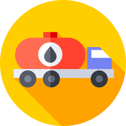 Tanker truck Flat Circular Flat icon