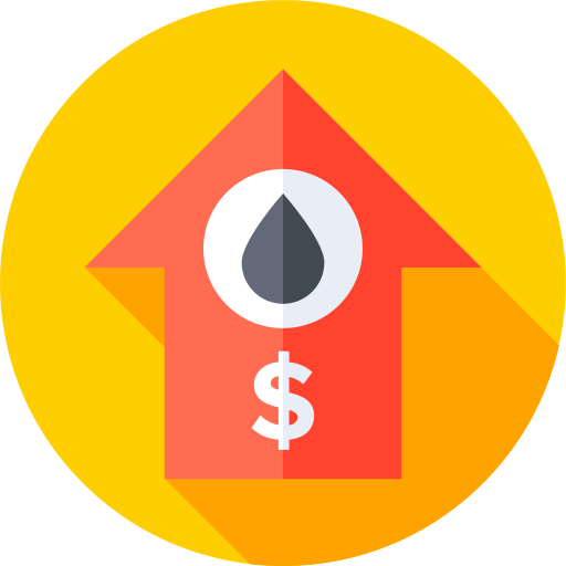 Oil price Flat Circular Flat icon