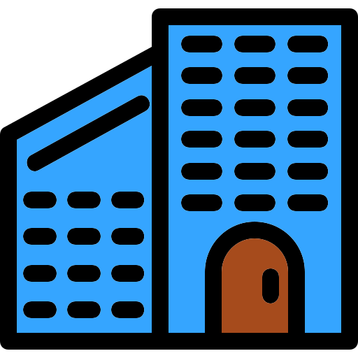 Skyscraper Generic Outline Color icon