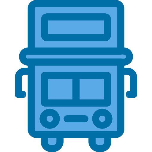 Double decker bus Generic Blue icon