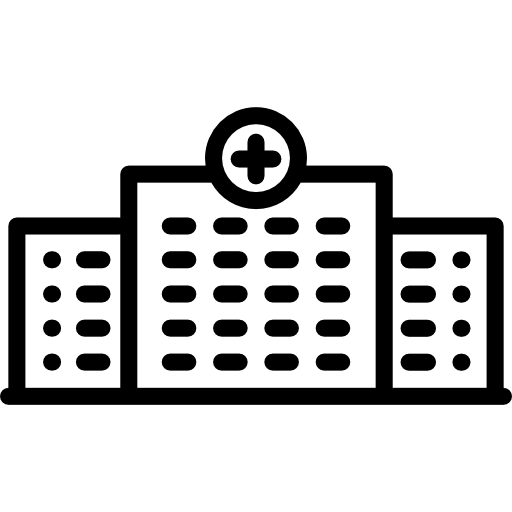 krankenhaus mit kreuz Special Lineal icon