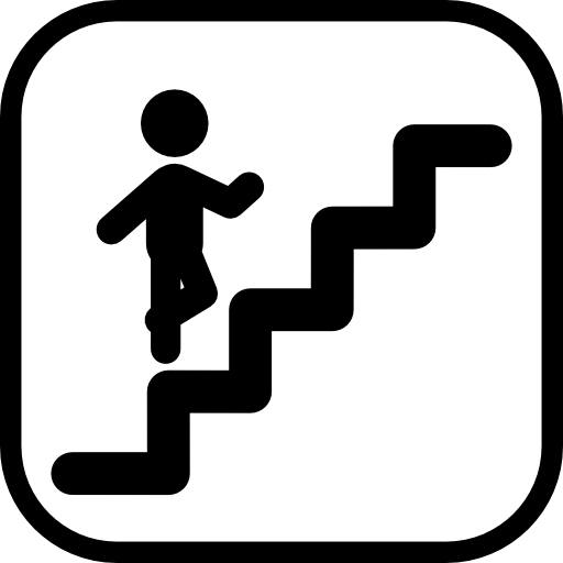chodzenie po schodach znak  ikona