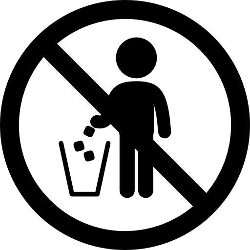 kein abfallzeichen  icon