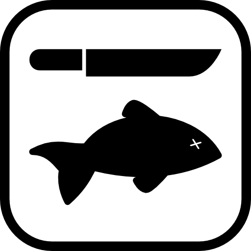 pesce e coltello  icona