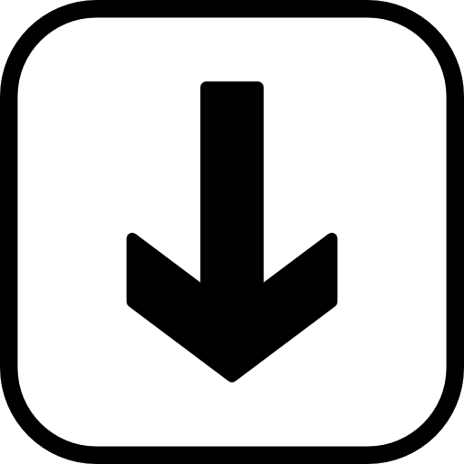 signo de botón abajo  icono