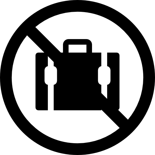 geen bagage  icoon