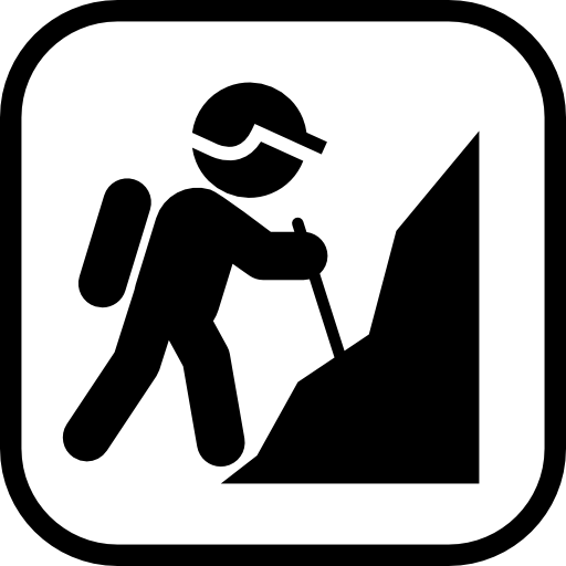 segno di trekking  icona