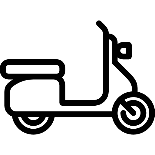 Винтаж скутер  иконка