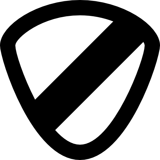 escudo con línea  icono