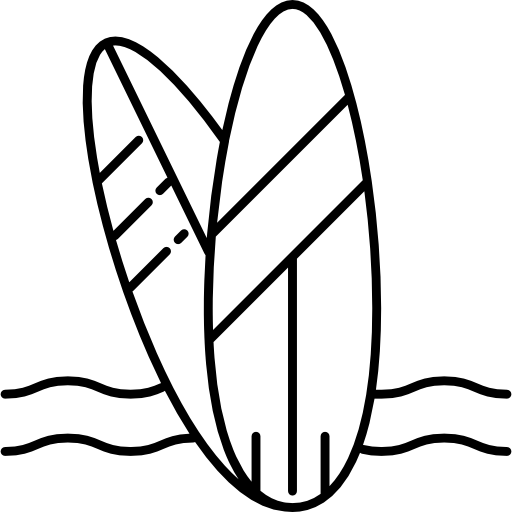 due tavole da surf  icona
