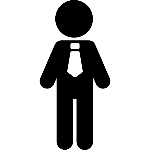 geschäftsmann mit krawatte  icon