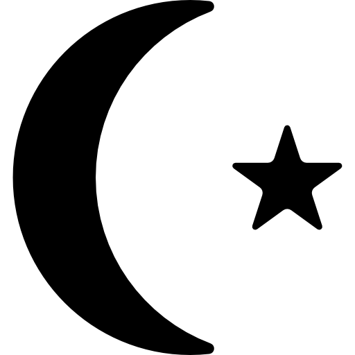 media luna y estrella  icono