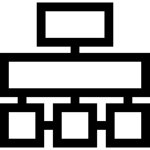 schemat blokowy Basic Straight Lineal ikona