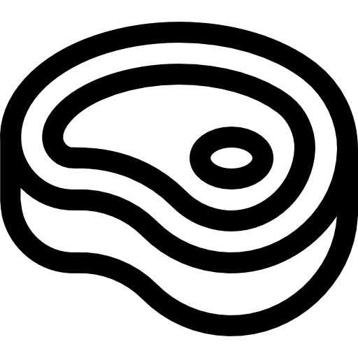 vlees Basic Rounded Lineal icoon