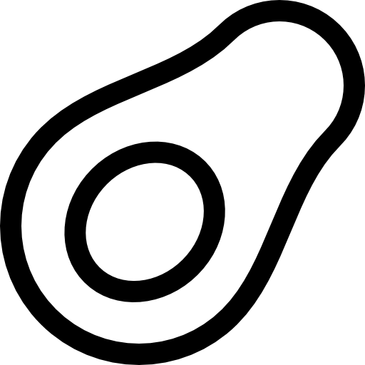 abacate Basic Rounded Lineal Ícone