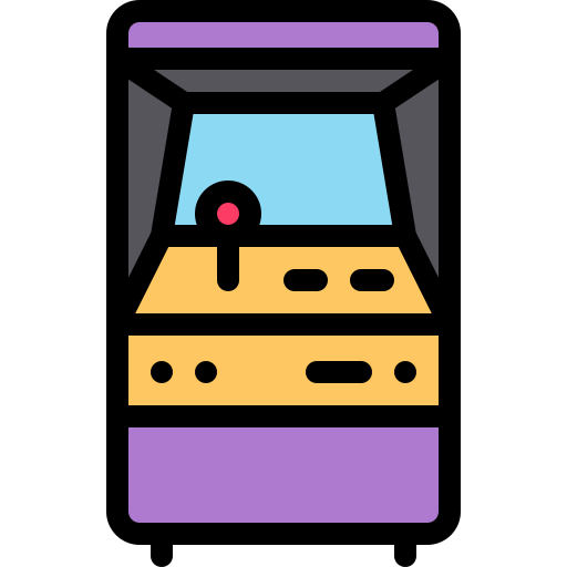 Arcade machine Detailed Rounded Lineal color icon