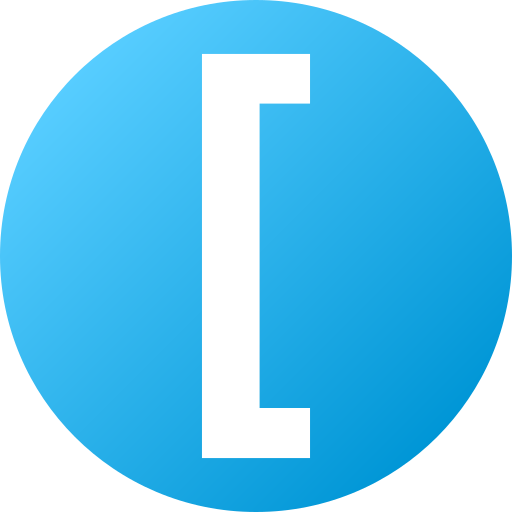 オープンブラケット Generic Flat Gradient icon