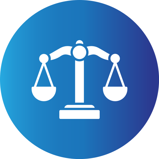 scala della giustizia Generic Blue icona